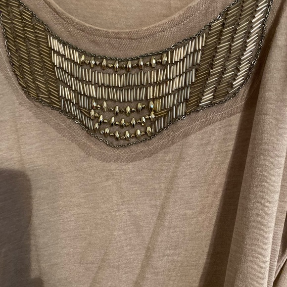 Oatmeal Beaded Tank - Picture 3 of 4